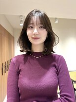 エンス 銀座(Ence) 暗めカラー/韓国風巻き/レイヤーカット/マロンベージュ/銀座
