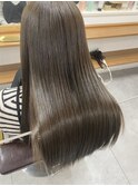 くびレイヤー グレーベージュ 白髪染め 白髪ぼかし 髪質改善