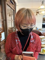 ポタム 東中野(potamu)&nbsp;ショートボブとピンクとルーツカラー