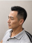 爽やか大人ベリーショートアップバング