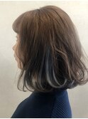 インナーカラー×ブルーシルバー【見附】【長岡】