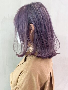 アイティー バイ アルバム 中野店(IT by ALBUM) ブルーラベンダー_ピンクベージュボブルフ_ba308082