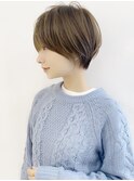 可愛い前髪ありひし形耳掛けクールボブ/20代/30代/40代/ショート