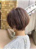 【LA'BO三浦】ふんわりショート×ベージュピンクハイライト