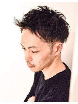 モリゲン フェローシップ レグ(MORIGEN fellowship REGU) サイドパートかき上げフェードスタイル0802