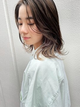 レトン 銀座(leton) インナーカラー/オリーブグレージュ/くびれヘア[東銀座/銀座]