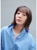 大人かわいい切りっぱなしボブ