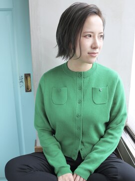 バース(BIRTH) 天神【BIRTH】かき上げ外ハネミニボブ×スモーキーグレージュ