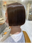 大人の切りっぱなしボブ