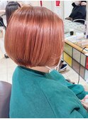 アプリコットベージュ＆軽やか丸みショート☆