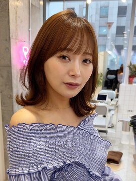 ルームバイシー 新宿(Loom. by Sea) 韓国風前髪×レイヤーカット【髪質改善/新宿/レイヤーカット】