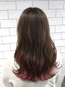 リブ(Live) 《インナーカラー》ピンク