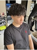 波巻きパーマ 波巻きスパイラルパーマ メンズパーマ 眉毛