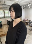 収まりの良いミニボブ!