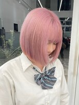 ニトバイアンキシム(nit by ahnkism)&nbsp;ボブミルクティーベージュブリーチダブルカラー堀江