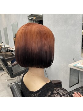 エレナ(elena) オレンジ&ダークブラウンのグラデーション