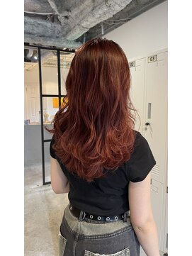 ホネン(honen) レイヤーたっぷりチェリーレッドカラー