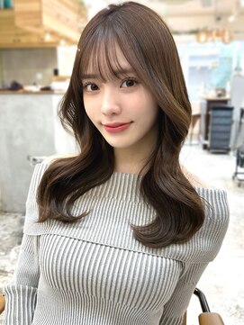 ミラリー トウキョウ(Mirareee Tokyo) 20代30代40代◎前髪パーマ韓国風巻きくすみベージュお団子ヘア