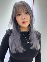 エイチ(H) xカット//ホワイトグレージュ/レイヤーカット/チェリーブラウン