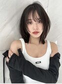 韓国ヘアーハッシュカットレイヤーカットグレージュブリーチ無し