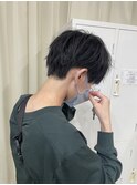 ハンサムショート 刈り上げショート マッシュ ブルーブラック