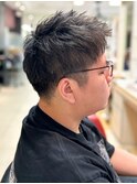 束感ショート×フェードの爽やかメンズ