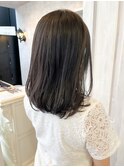 福山人気グレージュ柔らか質感ダメージレス上品内巻きスタイル