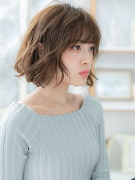 カバーヘア 上尾西口店(COVER HAIR) ■くすみベージュデジタルパーマ抜け感小顔ボブ52-5上尾30代40代