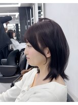 バレット 福岡天神(VALETTE)&nbsp;前髪顔まわり5トーンブリーチ無しラベンダーカラー