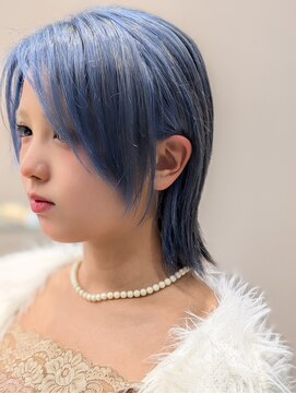 アース 菊名店(HAIR&MAKE EARTH) 水色カラー