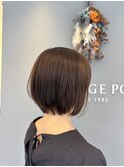 乾かすだけでふんわりまとまるショートボブ×ナチュラルブラウン