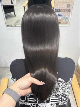ビューバイネオリーブ 用賀店(Beau'r by neolive) ストレートパーマ縮毛矯正ダークパープル夏ミルクブラウン[用賀]