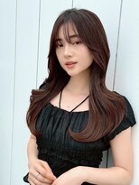 レーヴバイロンド 仙台(Reve by Lond)&nbsp;くびれレイヤー韓国ヘア髪質改善シースルーグレージュ顔周り仙台