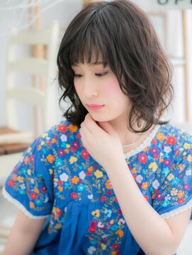 モッズヘア 越谷(mod's hair) 黒髪バーガンディゆるふわミディアムレイヤーa