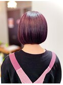 【filo 明比】 髪質改善TR × ブリーチカラー・モーヴピンク