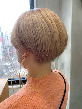 テトヘアー(teto hair) ベリーショート、ハンサムショート、ブロンド、ブリーチ2回