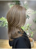 大人上品な極細ハイライトスタイル