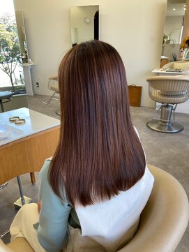 ピシェ ヘア デザイン(Piche hair design) 【水素カラーで髪質改善仕上がり】ストレートヘア/ブラウン