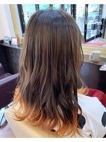 シャンプーボーイアネックス(SHAMPOO BOY Annex)&nbsp;裾カラー×オレンジbyERINA