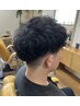カット＋パーマ＋シェービング＋プチマッサージ　