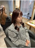 【モモカ】コテ巻き風パーマ