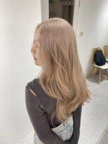 ペレ 渋谷(PELE)&nbsp;h_ デザインカラー/レイヤーカット/ウェットヘア/オリーブベージ