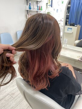 アルターシェリー(aL-ter che'rie) インナーカラーピンク/前髪/アンブレラカラー/こなれミディ新籾