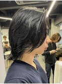 渋谷スパイラルパーマメンズボブウルフカットニュアンスパーマ