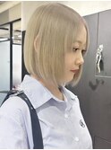メルティカラーペールベージュ大人ガーリーホワイトブロンド