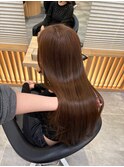 ワンカラーで作るさら艶ライトブラウン♪藤川