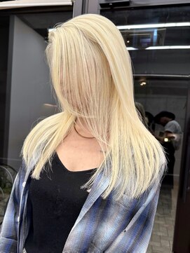 ヌエン 渋谷(NU/EN) 夏のおすすめ！外国人風抜きっぱなしブロンドブリーチとロング