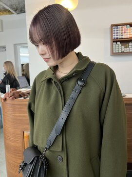 リヴ ウメダ(LIV umeda) ラベンダーブラウン×ボブ/ブリーチ/ダブルカラー【梅田】