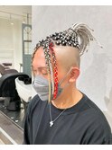 刈り上げマンバンブレイズ特殊エクステシルバーブレイズHIRO