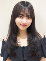 アフロート トウキョウ(AFLOAT TOKYO) 大人可愛い前髪小顔顔周りレイヤーカットストレート20代30代40代